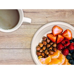 Stock Your Home 6-Inch Compostable Bagasse Plates (100 Pack) - 1 of 4