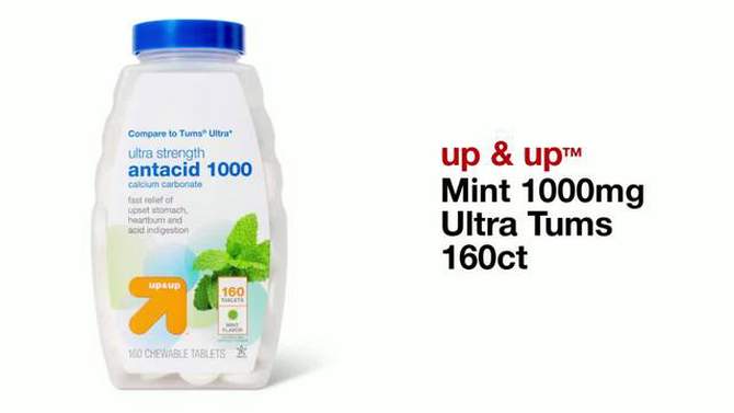 Mint 1000mg Ultra Tums 160ct - up &#38; up&#8482;, 2 of 5, play video