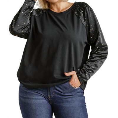 Women's Star Layered Mesh Sleeve Top - umgee