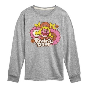 Boys' - Sesame Street - Prairie Dawn Retro Flowers -Toddler and Youth Long Sleeve T-Shirt Long Sleeve Graphic T-Shirt - 1 of 3