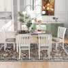 Whisen 7-Piece Dining Table Set with 6 Upholstered Chairs - White&Gray - 2 of 4