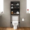 VANIRROR Over The Toilet Storage, White Wood Cabinet with Adjustable Shelves, Freestanding Bathroom Space Saver and Organizer for Home Bathroom Use - 2 of 3