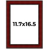 PosterPalooza | Weathered Red Picture Frame - UV Acrylic, Foam Board Backing, Hanging Hardware - 2 of 4