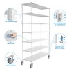 7 Tier Standing Shelf Units, 2800 LBS NSF Height Adjustable Metal Garage Storage Shelves with Wheels, Heavy Duty Storage Rack Metal Shelves - 4 of 4