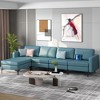 Costway Modular 4 Seat Convertible Sofa  w/ Reversible Chaise & 2 USB Ports - 3 of 4