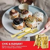 Stock Your Home 4-Inch Mini Disposable Plastic Spoons and Forks Combo Set, Gold (160 Pack) - 2 of 4