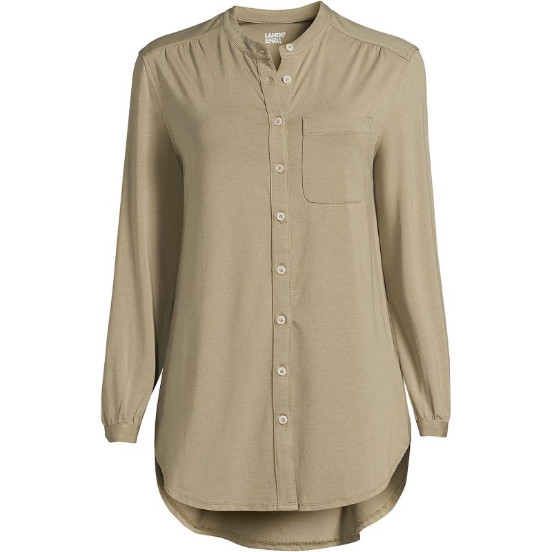Lands' End Women's Long Sleeve Jersey A-line Tunic, 2 of 3