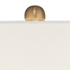 Pacific Coast Lighting 30 1/4" Tall Twist Large Modern End Table Lamp Silver Gray Finish Glass Single White Shade Living Room Bedroom Bedside House - 3 of 4
