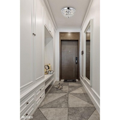 Taye Chrome and Glass 2-Light Flush Mount
