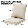 Pellebant Patio Chair Cushions Waterproof for Outdoor Furniture with Removable Cover Deep Seat & Back Cushion - 2 of 4