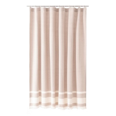 Olive & Linen Waffle Shower Curtain