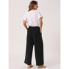 INSPIRE CHIC Women's Linen Summer Palazzo Flowy Wide Leg with Pockets Pants - image 4 of 4