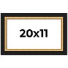 PosterPalooza | Embellished Brown Picture Frame - UV Acrylic, Backing Board, Hanging Hardware Included - 2 of 4