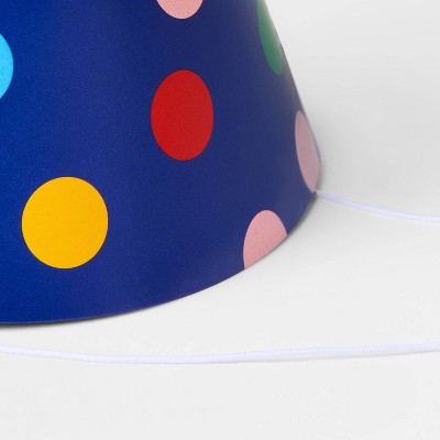 10ct 5&#34; Confetti Dots Party Hats - Spritz&#8482;