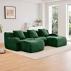 Aukfa Modular Teddy Fabric Sofa,Convertible Modular Sectional Sofa Set , 3-Seats with 1/2/3 Ottoman Soft Boneless Design for Living Room - 2 of 4