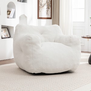 Racxily Giant Bean Bag Sofa - High-Density Foam Sofa with Armrests,Comfy Lazy Sofa for Adults/Kids,Non-Slip,Ideal for Living Room/Bedroom - 1 of 4