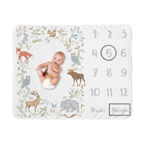 Baby monthly milestone blanket hot sale target