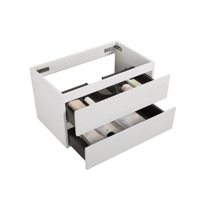 NicBex Floating Bathroom Vanity without Basin,Bathroom Sink Vanity with Drawers,24/30/36 inch Bathroom Sink Cabinet for Bathroom,White/Gray/Walnut/Oak