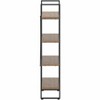 Lorell SOHO Rustic Metal Frame Bookcase - 39.4" x 11.8"57.5" - 4 Shelve(s) - Band Edge - Finish: Walnut - Sturdy, Durable - 4 of 4