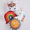 Monique Round Shine On Kids' Pillow - Homthreads: Modern Cotton Throw Pillow, 16" Round, Removable Cover, Indoor Use - 4 of 4