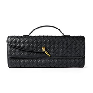 Generic Woven Purse Evening Clutch Woven Leather Handbags Crossbody Bag Purse Formal Evening Bag - 1 of 4