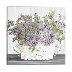 12" x 12" x 0.75" Lilac Galvanized Pot by Cindy Jacobs Unframed Wall Canvas - iCanvas