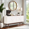UbMelt 55.11"SideBoard Cabinet,Modern Sideboard Buffet Cabinet with 4 Doors and Wood Legs for Living Room,Kitchen,Dinning Room - 4 of 4
