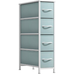 Sorbus 4 Drawers Narrow Dresser - with Steel Frame, Wood Top & Easy Pull Fabric Bins for Small Spaces, Closets, Bedroom, Bathroom & Laundry - 1 of 4