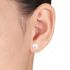 EVERLY JEWELRY | Sterling Silver 2-Piece Set 8-10mm Cultured Freshwater Pearl Strand Necklace and Stud Earrings, 18 inc - 3 of 4