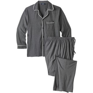 KingSize Men's Big & Tall Long Sleeve Pajama Set - 1 of 4