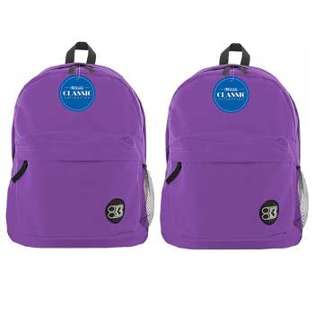BAZIC Products® Classic Backpack 17" Purple, Pack of 2