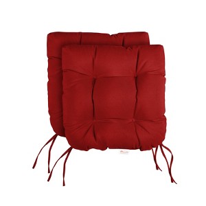 2pc 19" x 19" x 3" Outdoor Tufted U-Shaped Chair Cushions - Sorra Home - 1 of 3