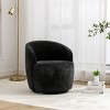 Chenille Swivel Accent Chair Barrel Accent Chair Armchair With Powder Coating Metal Ring-Tanpinhause - 2 of 4