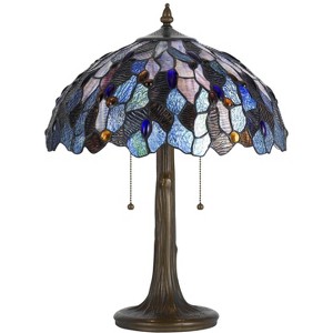 Cal Lighting 60Wx2 Tiffany Tb Lp,Zinc Cast Base - Antique Brass - 1 of 2
