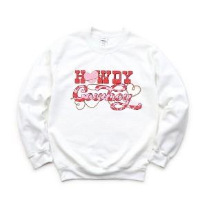 Simply Sage Market Women's Graphic Sweatshirt Howdy Cowboy - 1 of 4