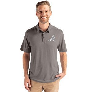Atlanta Braves Cutter & Buck Coastline Epic Comfort Recycled Mens Polo - 1 of 1