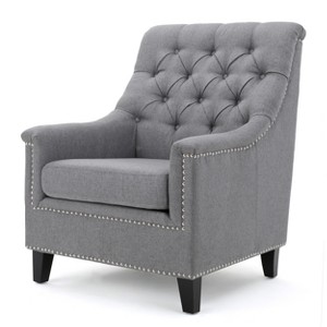 Jaclyn Tufted Club Chair - Gray - Christopher Knight Home
