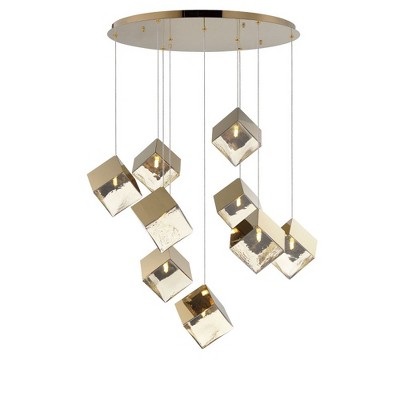 ET2 Lighting Ice Cube 9 - Light Pendant in  French Gold