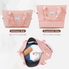 YONWAY 4 Piece Luggage Set, Hardshell ABS Carry-On Set, with Travel Bag, with 360° Wheels & TSA Lock (Pink) - 4 of 4