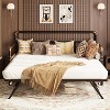 Daybed with Trundle, Twin Daybed with Pop Up Trundle Set, Metal Twin Bed Frame with Steel Slat Support, Sofa BedFrame for Kids/Teens/Adults - 3 of 4
