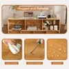 Wooden 10 Cube Bookshelf, 3 Tier Freestanding Open Bookcase with 5 Iron Legs, Open Storage Organizer, Floor Standing Display Cabinet - 4 of 4