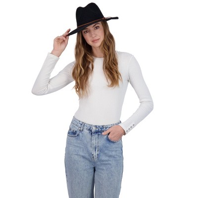 Tahari Women's Packable and Fashionable Diamond Patterned Fabric Panama Hat - Panama Hat for Women