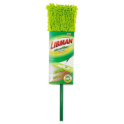 Libman Microfiber Tornado Wet Spin Mop and Bucket Floor Cleaning System with 12 Refills, Green & White