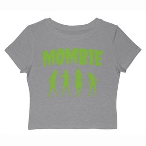 Rerun Island Women Mombie Mom Green Goopy Short Sleeve Graphic Cotton Baby Tee - 1 of 4