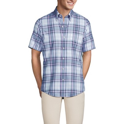 Lands' End Men's Short Sleeve No Iron Twill Shirt