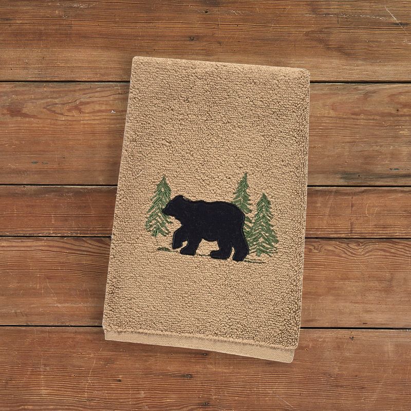 Park Designs Black Bear Terry Fingertip Towel - Set of 2, 2 of 6