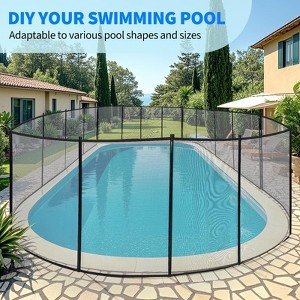 Pool Fence  Teslin Mesh with Stainless Steel Frame for Inground/Above Ground Pools, Swimming Pool Fence for Backyard Garden Pool Safety - 1 of 4
