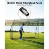 10x7FT Golf Practice Net with Ball Return, Portable Hitting Net for Backyard and Indoor Training, Includes Carry Bag, Black - 4 of 4