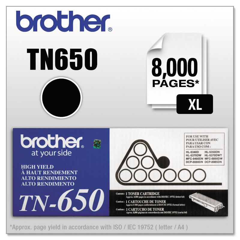 Brother TN650 High-Yield Toner Black , 1 of 4