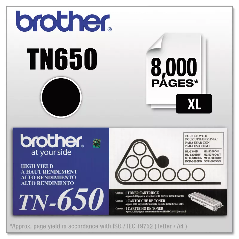 Brother TN650 High-Yield Toner Black